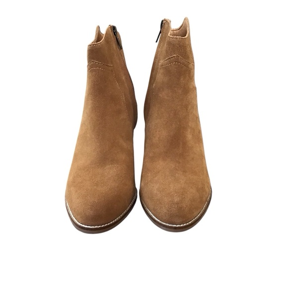 Andre Assous Sally Cognac Suede Wedge Ankle Bootie Size 8M - Picture 3 of 10